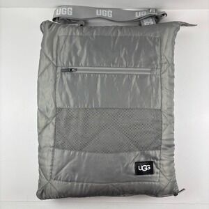 UGG Travel Blanket Pillow Set Unisex One Size Grey Puffer Ripstop